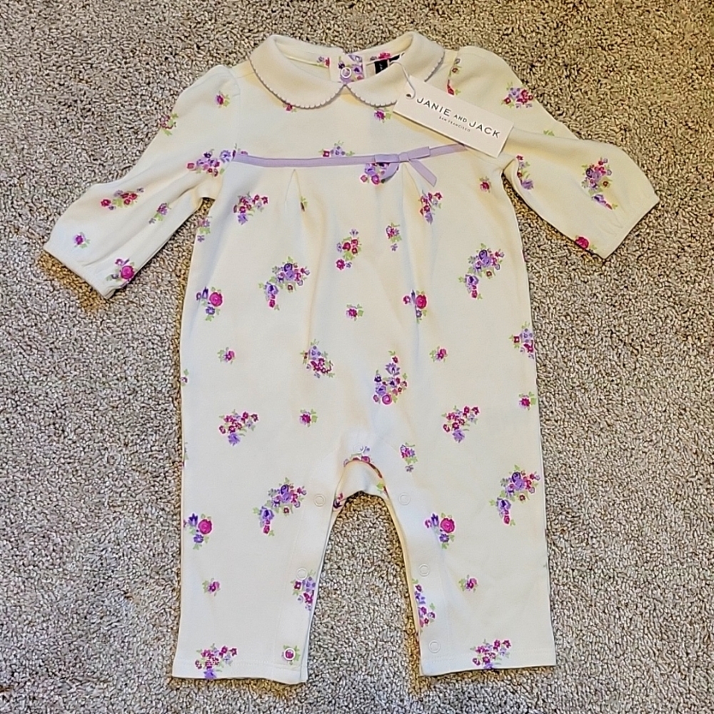 Janie & Jack Floral One-piece NWT